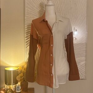 VICI 100% Cotton Button Up Summer Top